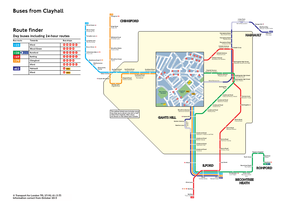 Buses from Clayhall 179 Chingford