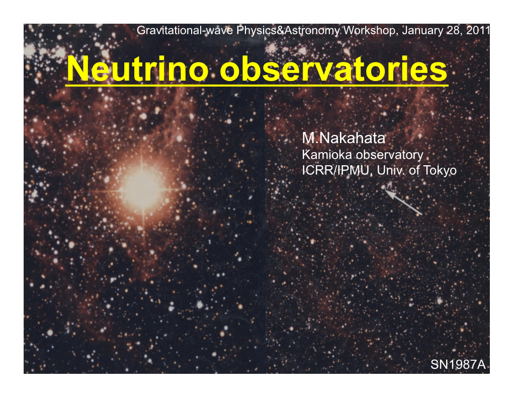 Neutrino Observatories