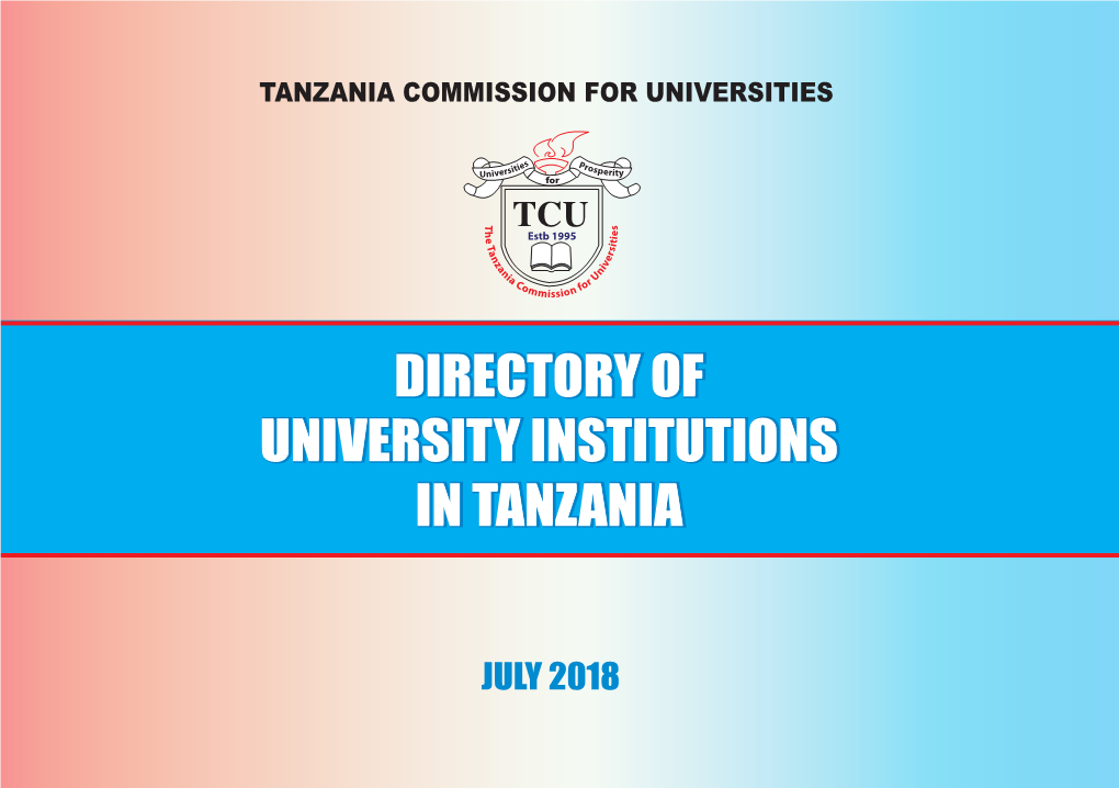 Profiles of Universities in Tanzania