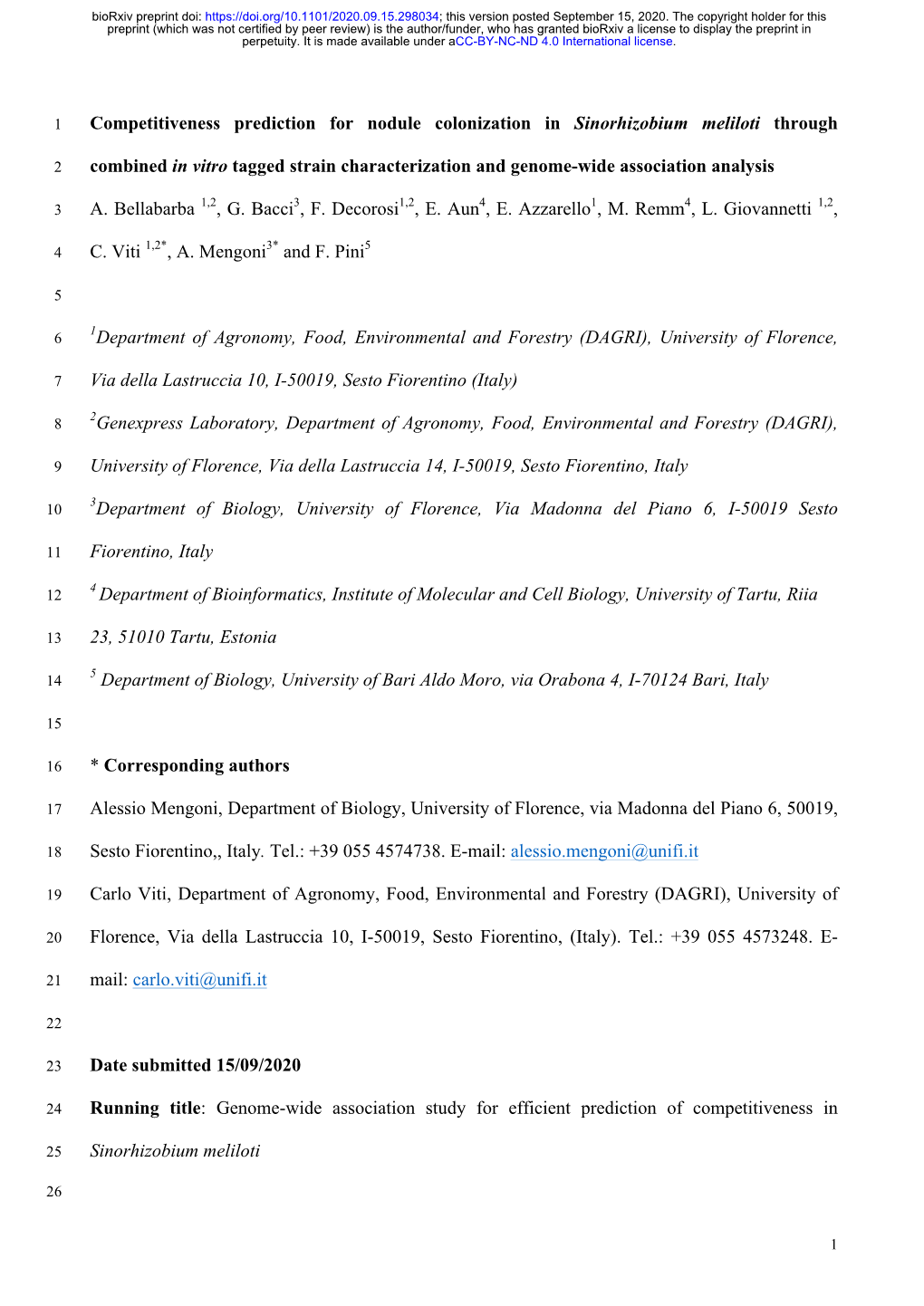 Competitiveness Prediction for Nodule Colonization in Sinorhizobium Meliloti Through