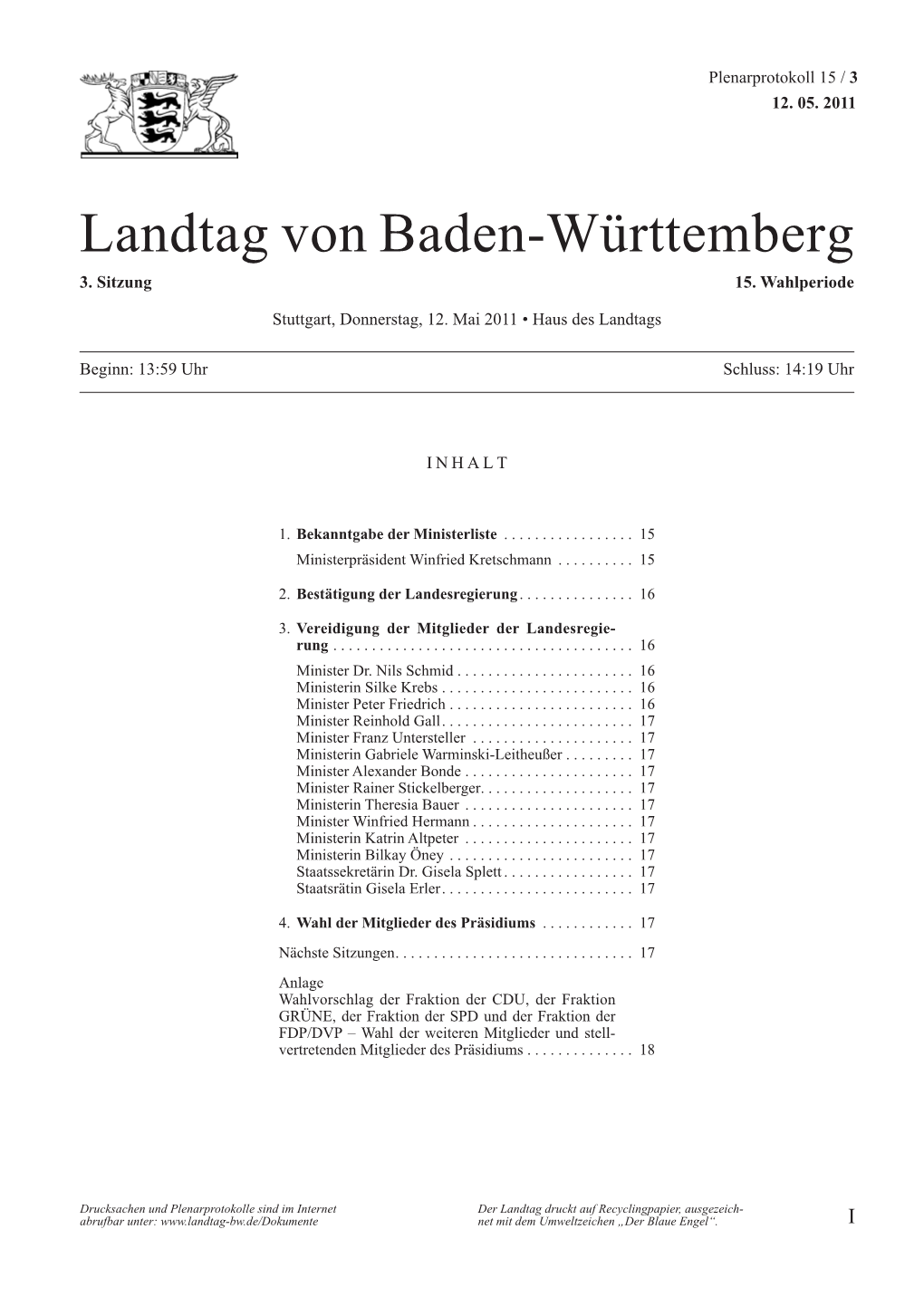 Landtag Von Baden-Württemberg 3