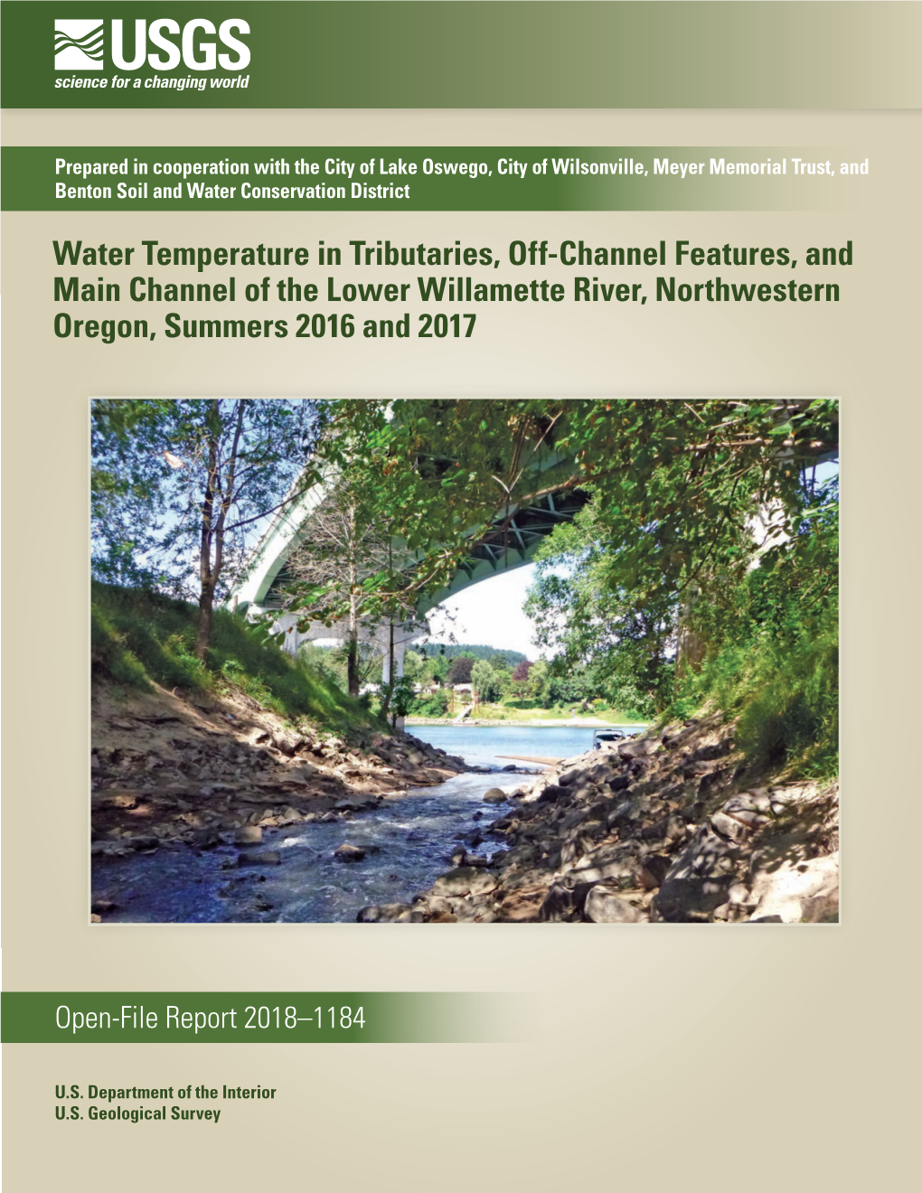 Water Temperature in Tributaries, Off-Channel Features, and Main Channel of the Lower Willamette River, Northwestern Oregon, Summers 2016 and 2017