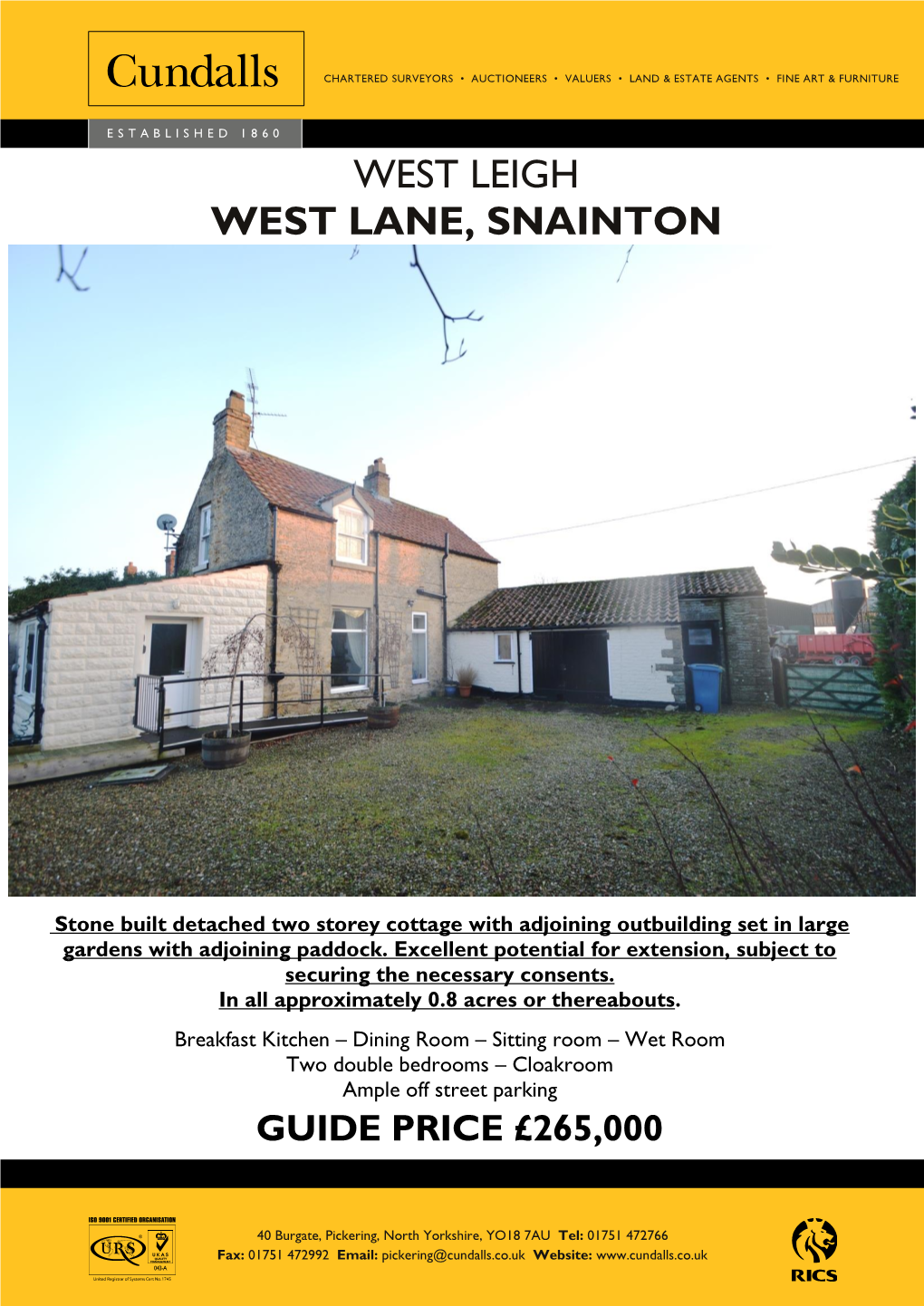 West Leigh West Lane, Snainton