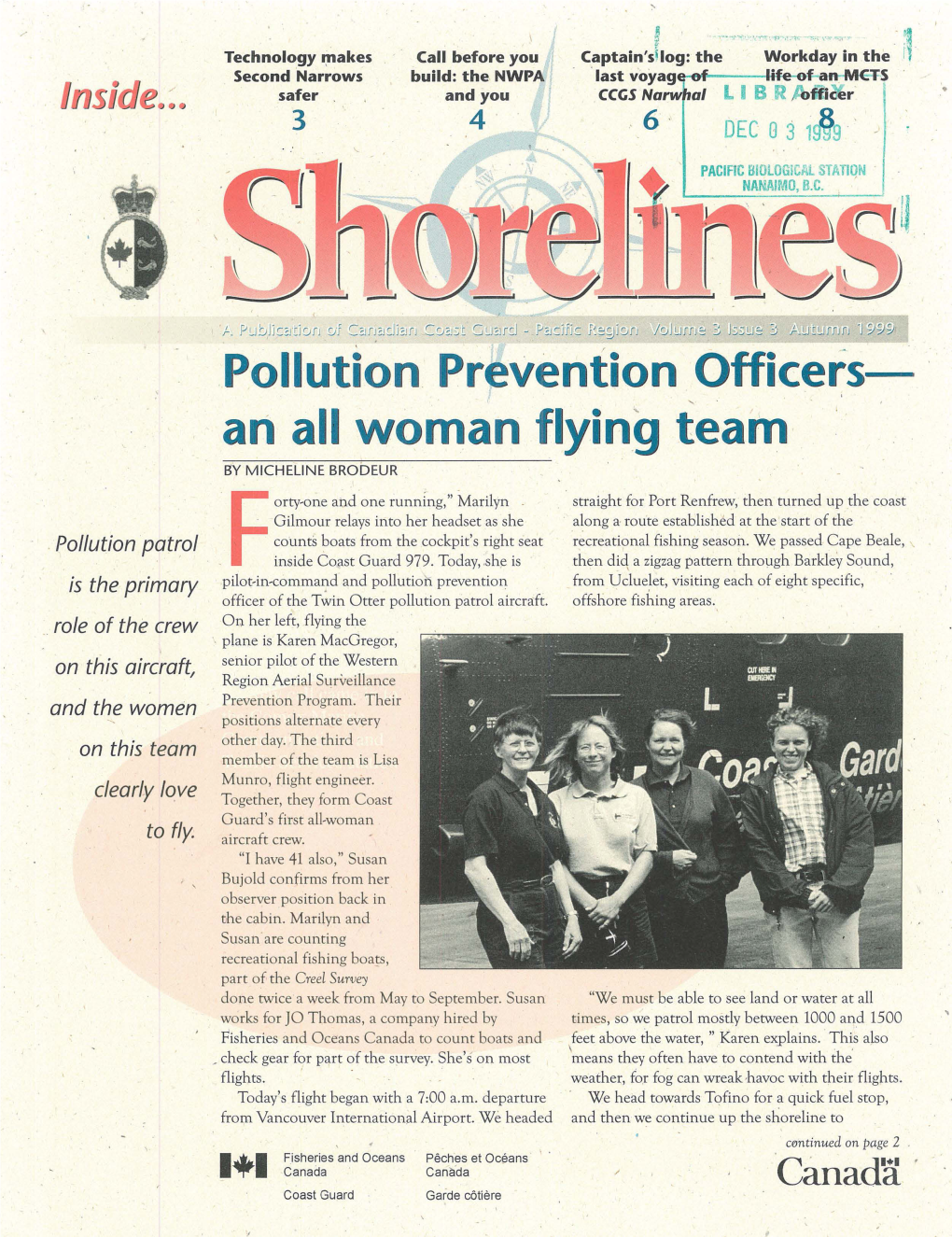 Pollution Prevention Officers.- an All Woman Flyin G Team·