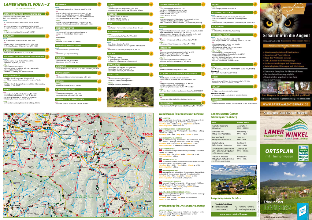 Ortsplan Erholungsort Lohberg