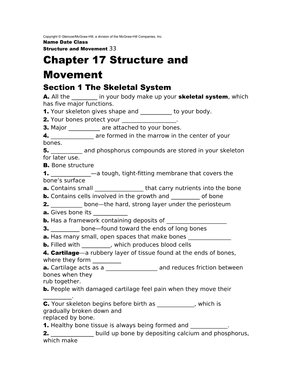 Copyright Glencoe/Mcgraw-Hill, a Division of the Mcgraw-Hill Companies, Inc