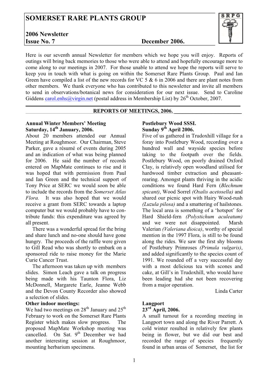 2006 Newsletter 7