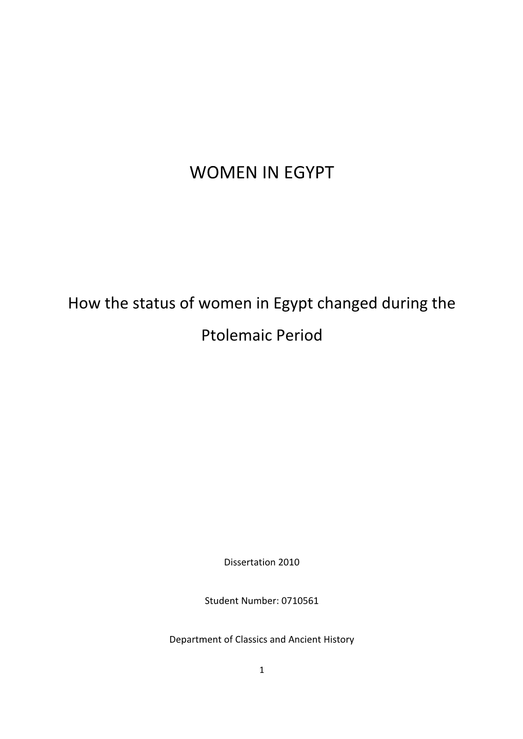 Women in Egypt