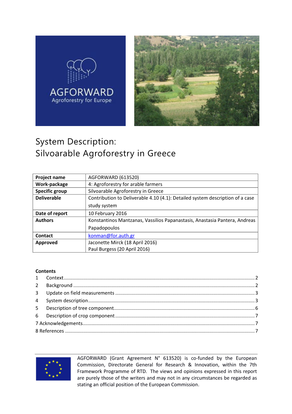 Silvoarable Agroforestry in Greece