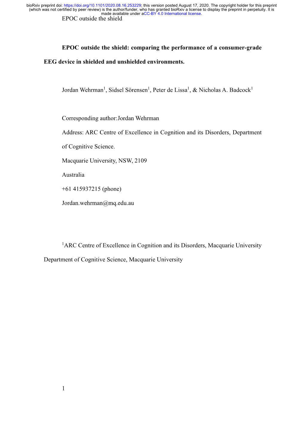 Comparing the Performance of a Consumer-Grade EEG Device In