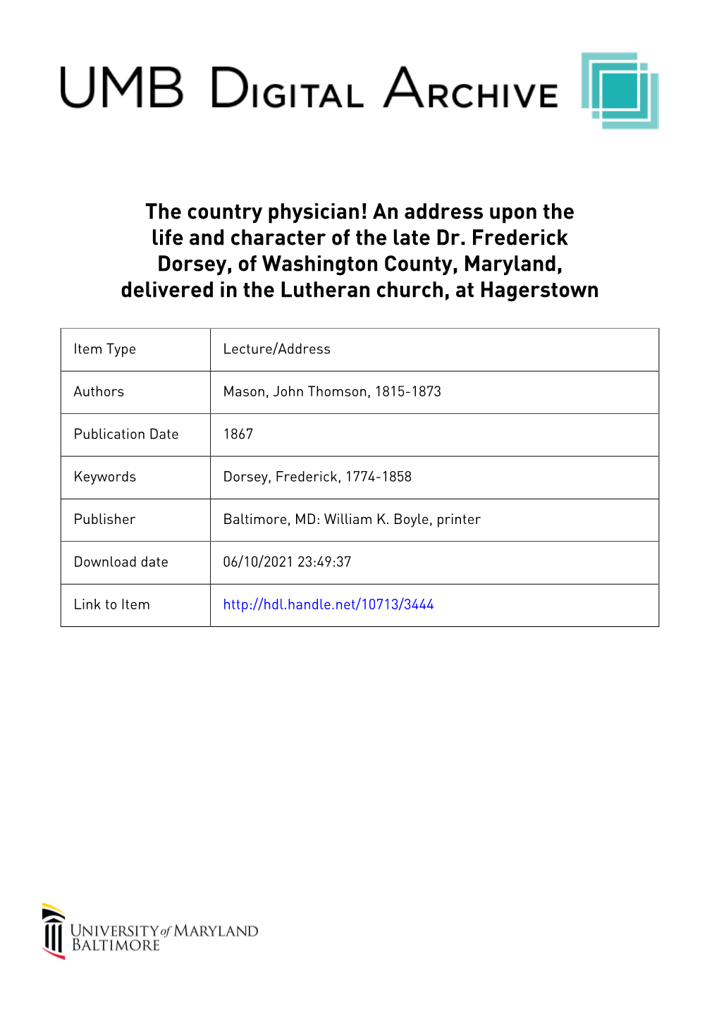 • A"N,.ADDRESS DR. FREDERICK DORSEY, Dliuurlid in THE