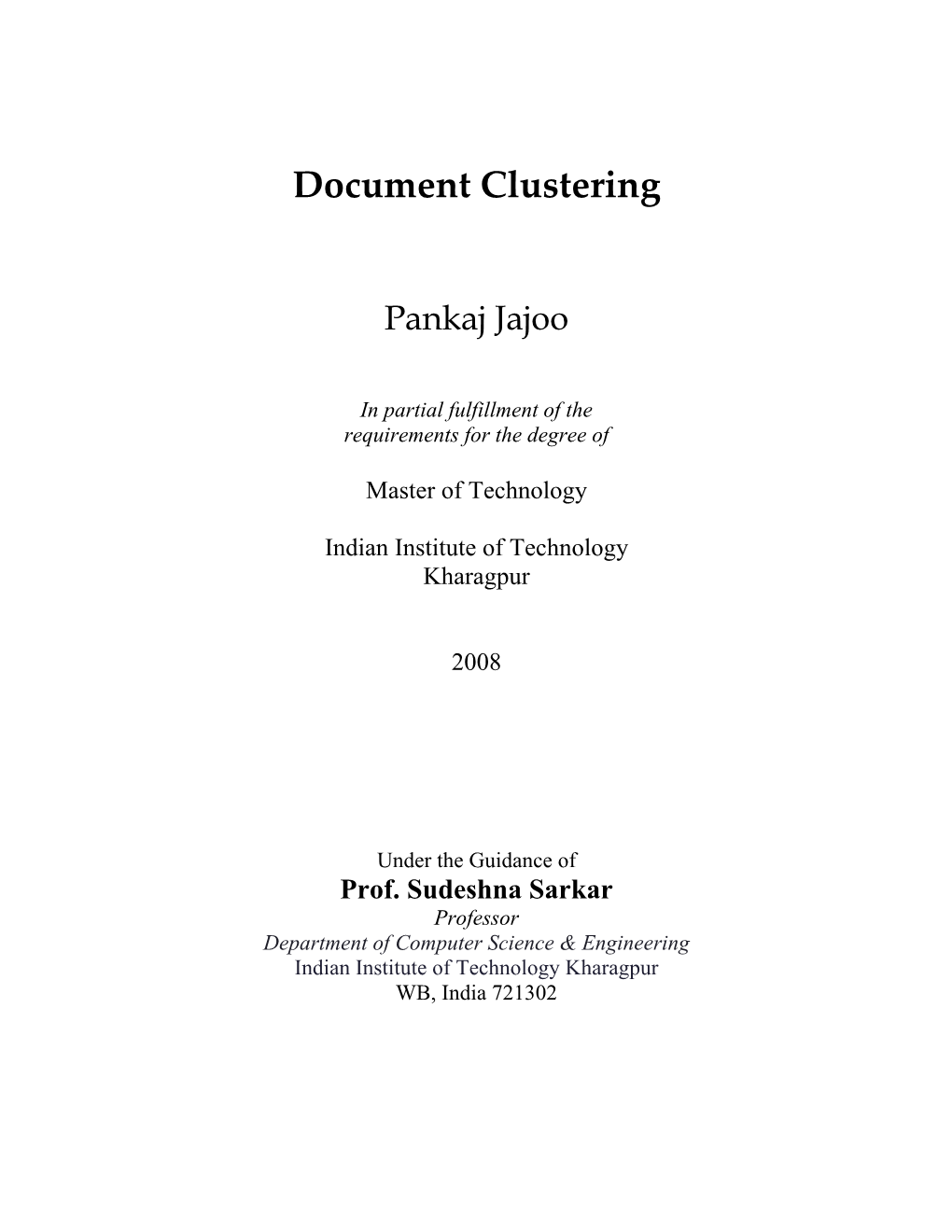 Document Clustering