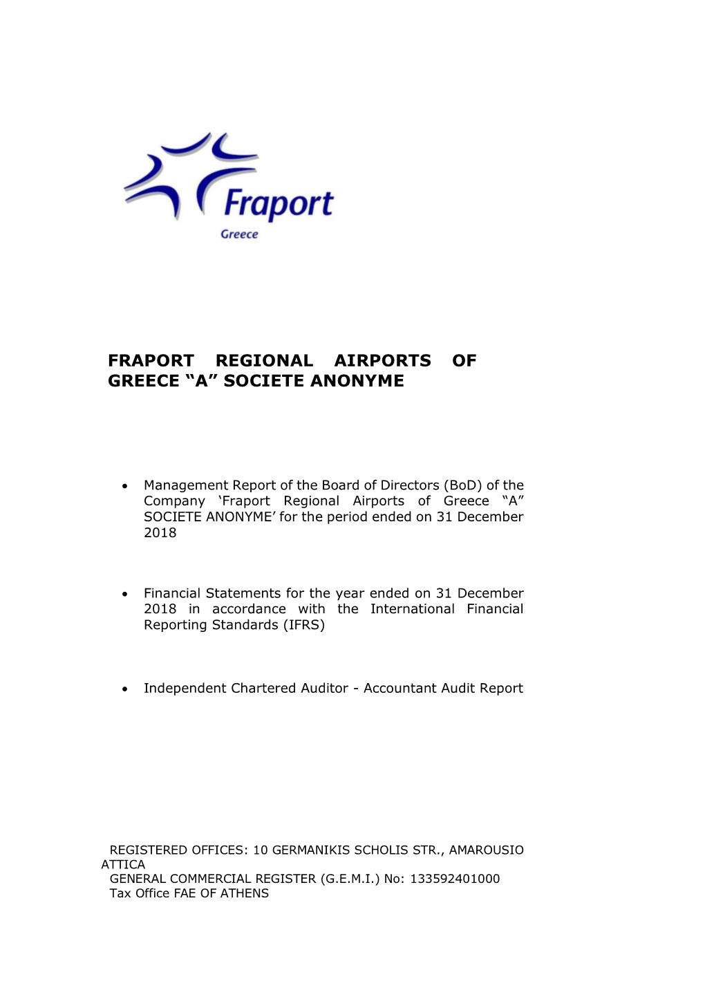 Fraport Regional Airports of Greece “A” Societe Anonyme