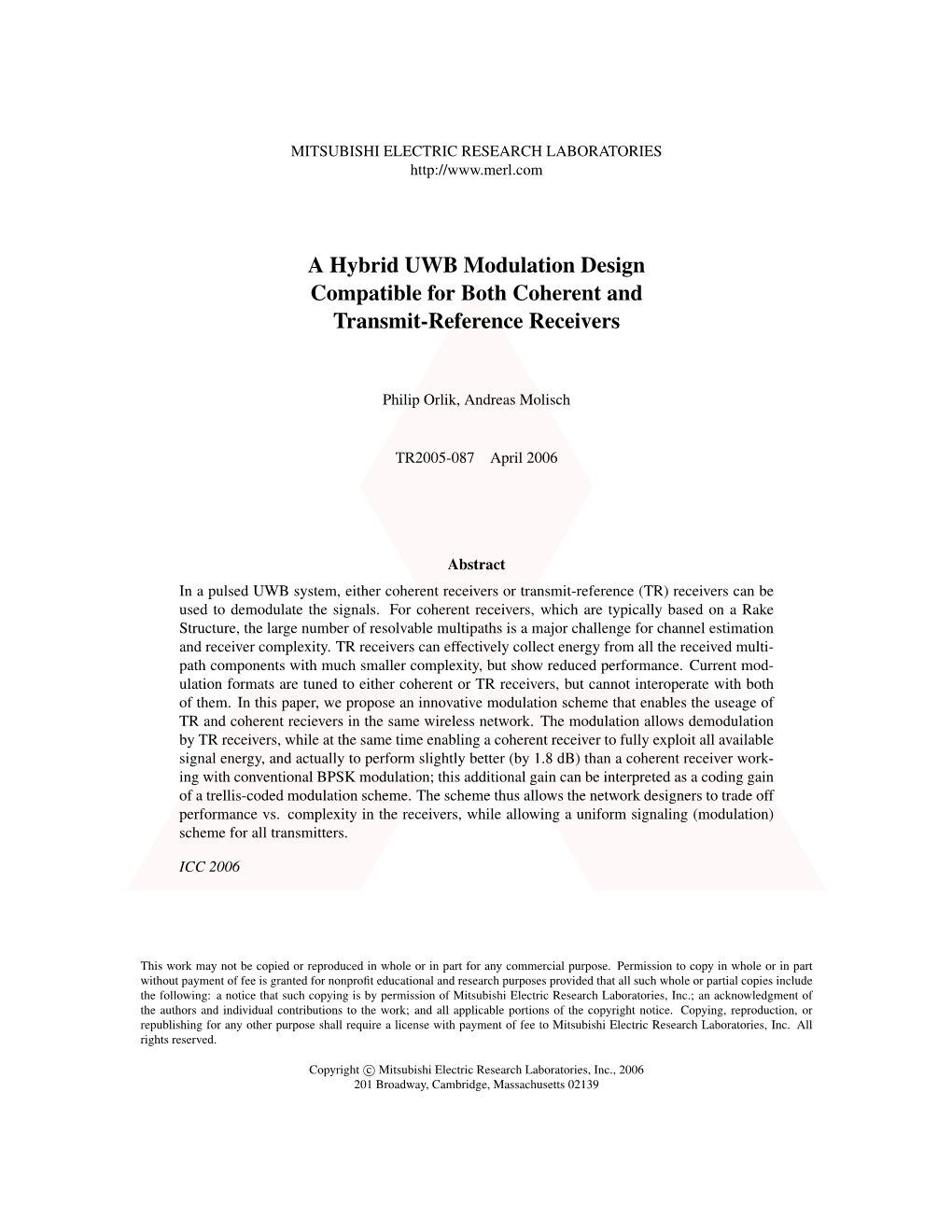 A Hybrid UWB Modulation Design Compatible for Both Coherent and Transmit-Reference Receivers