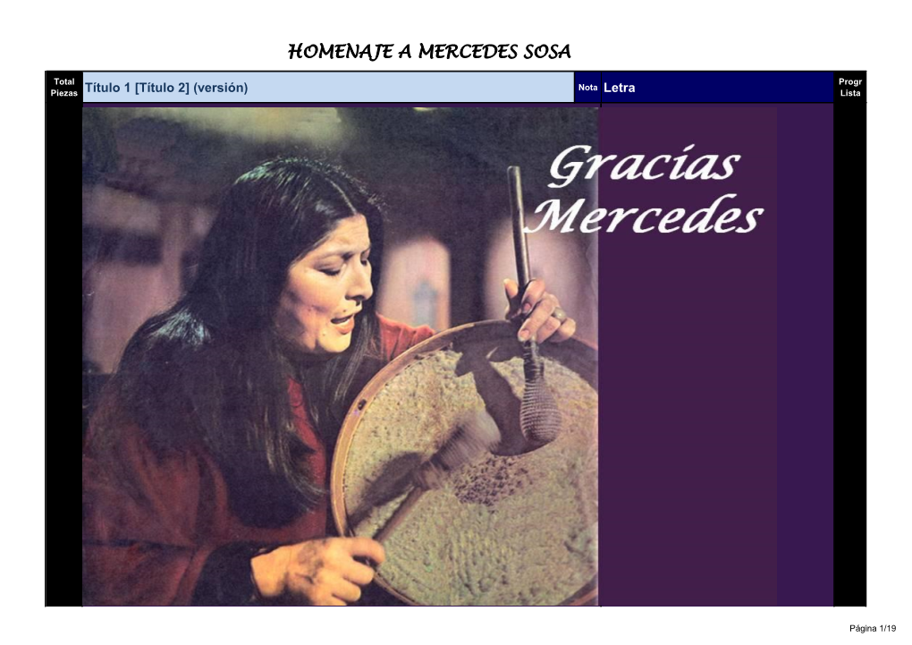 Homenaje a Mercedes Sosa