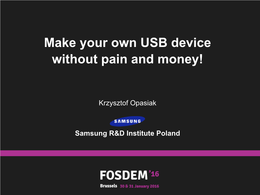 Make Your Own USB Device Without Pain and Money!