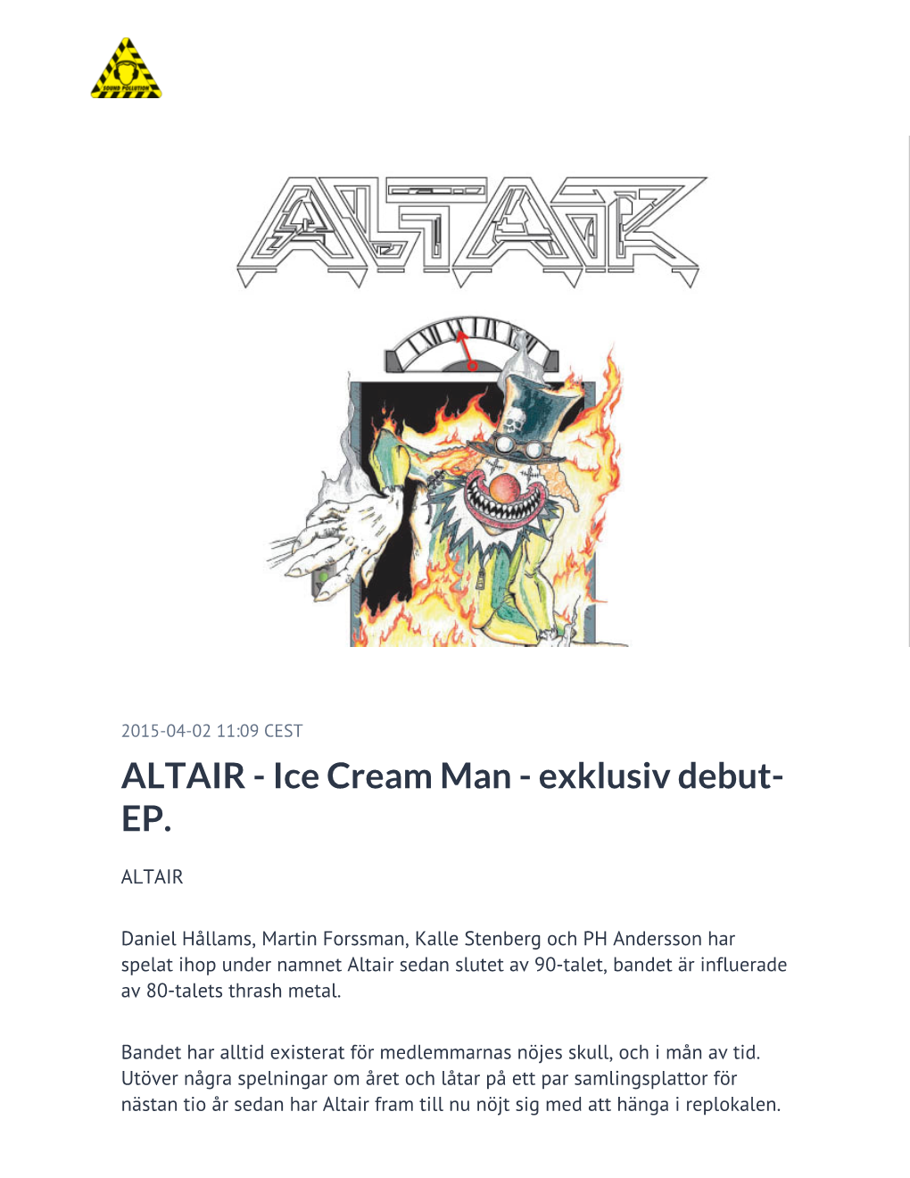 ALTAIR - Ice Cream Man - Exklusiv Debut- EP