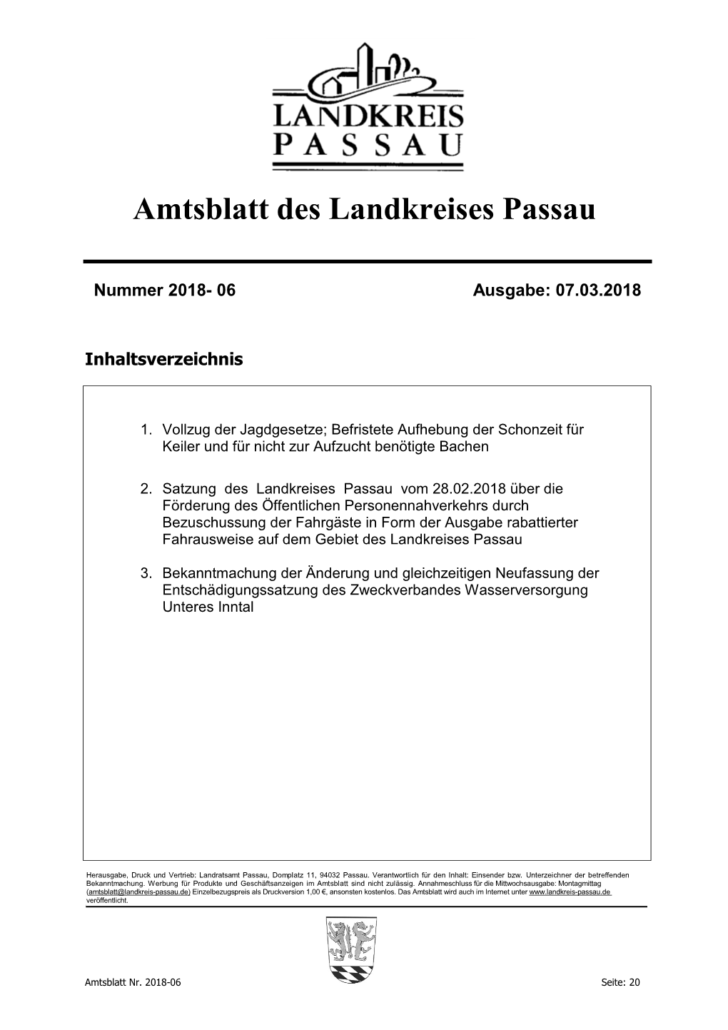 Amtsblatt Nr. 2018-06 Seite: 20