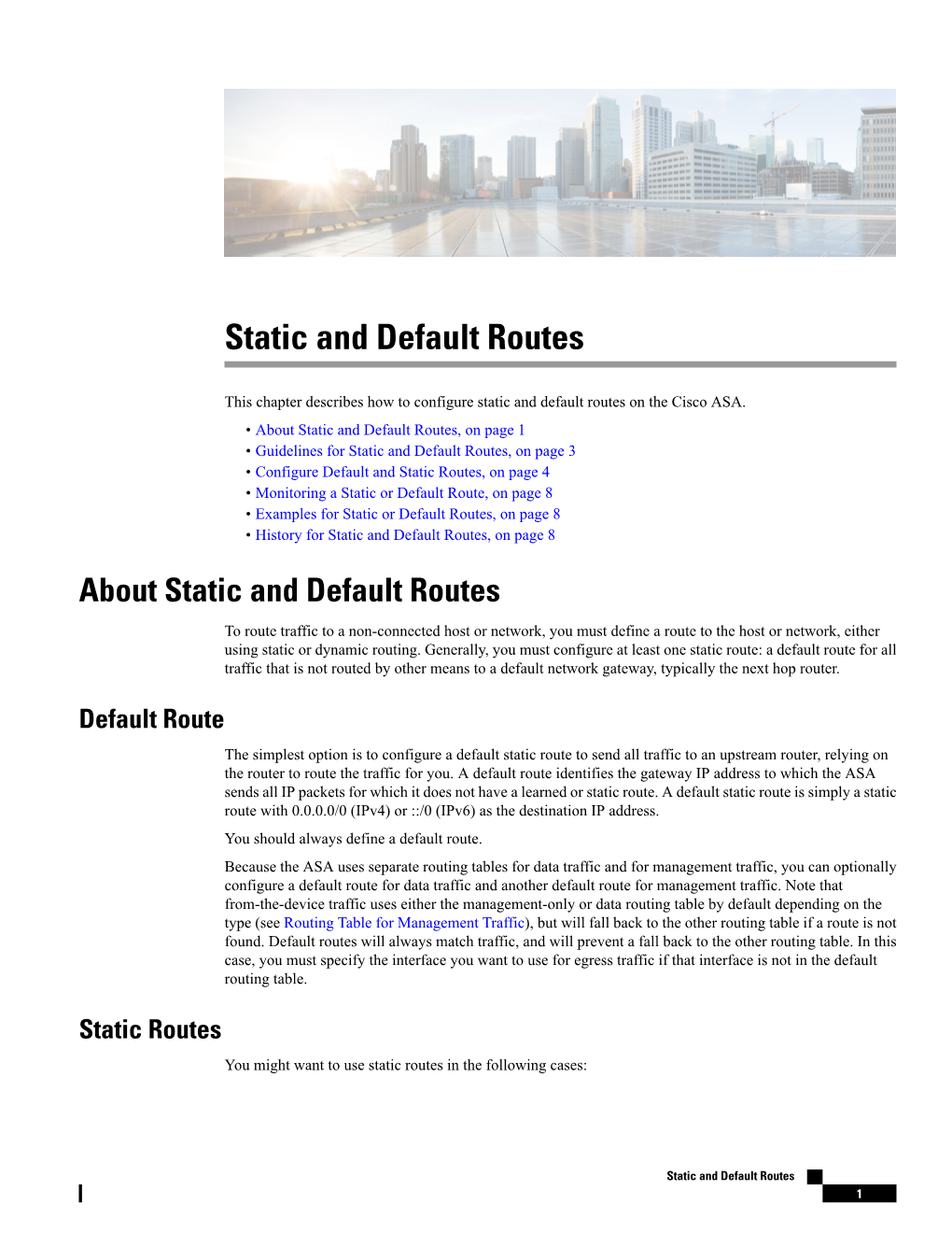 Static and Default Routes