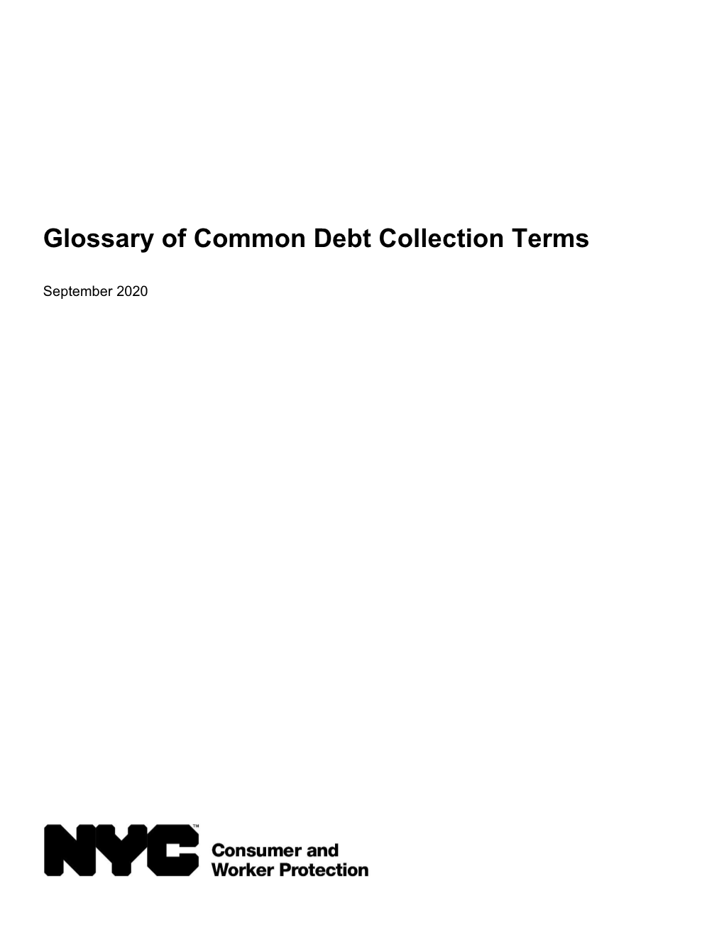 Glossary of Common Debt Collection Terms
