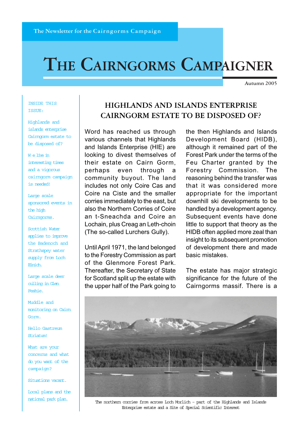 Cairngorms Campaigner Vol 1 Issue 1