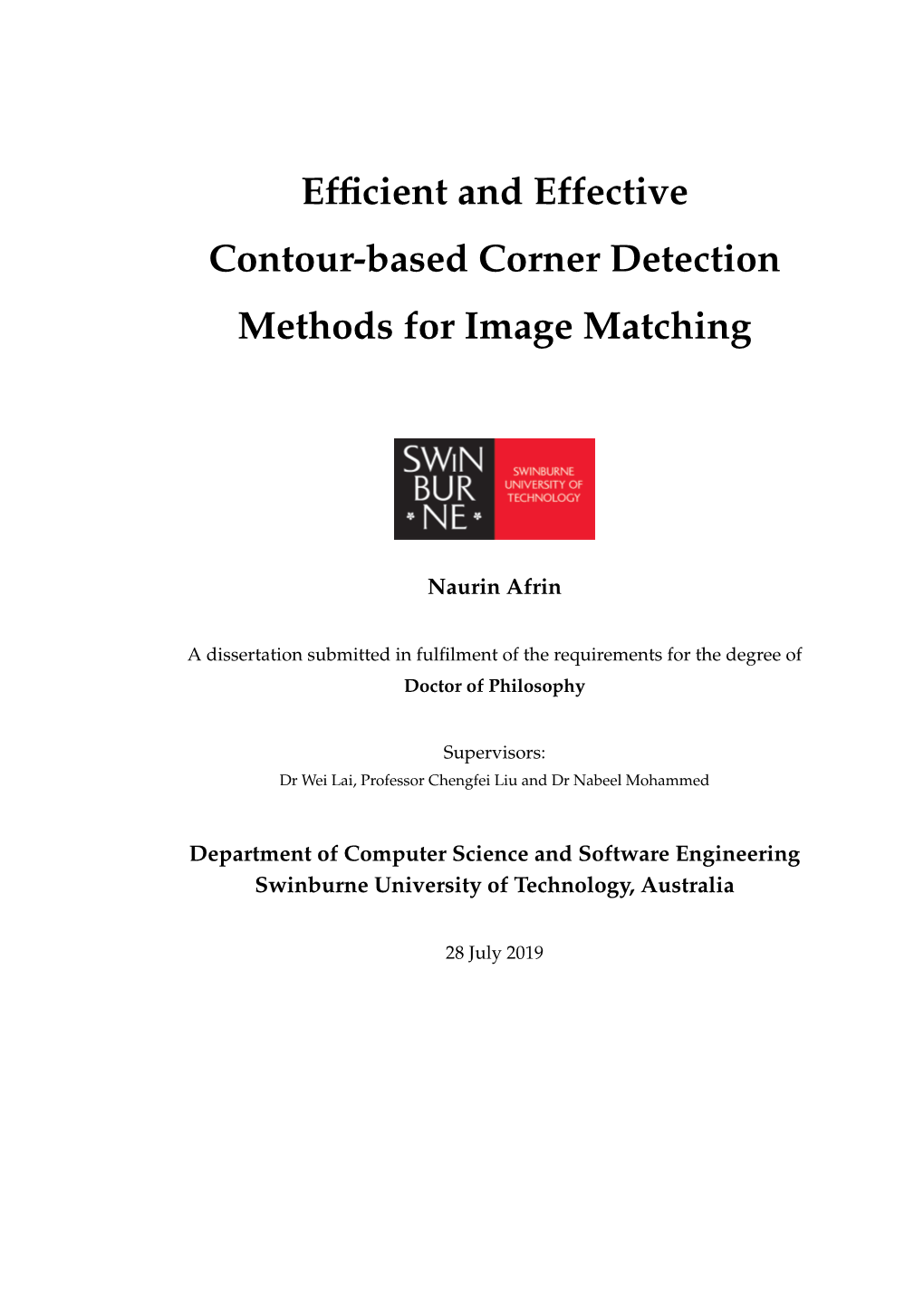 Efficient and Effective Contour-Based Corner Detection Methods for Image