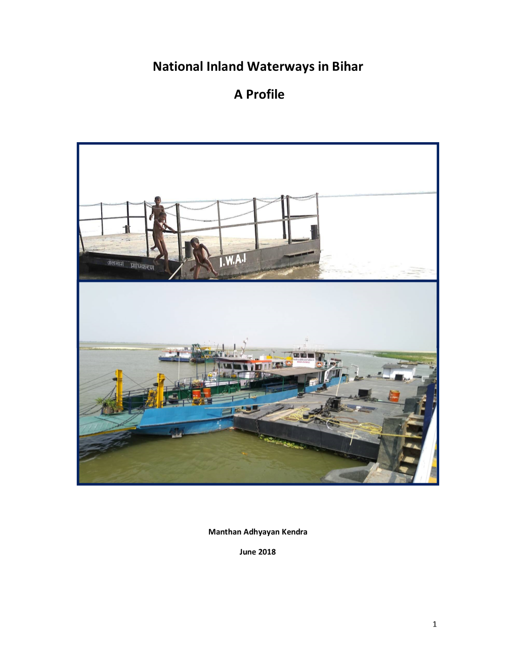 National Inland Waterways in Bihar a Profile