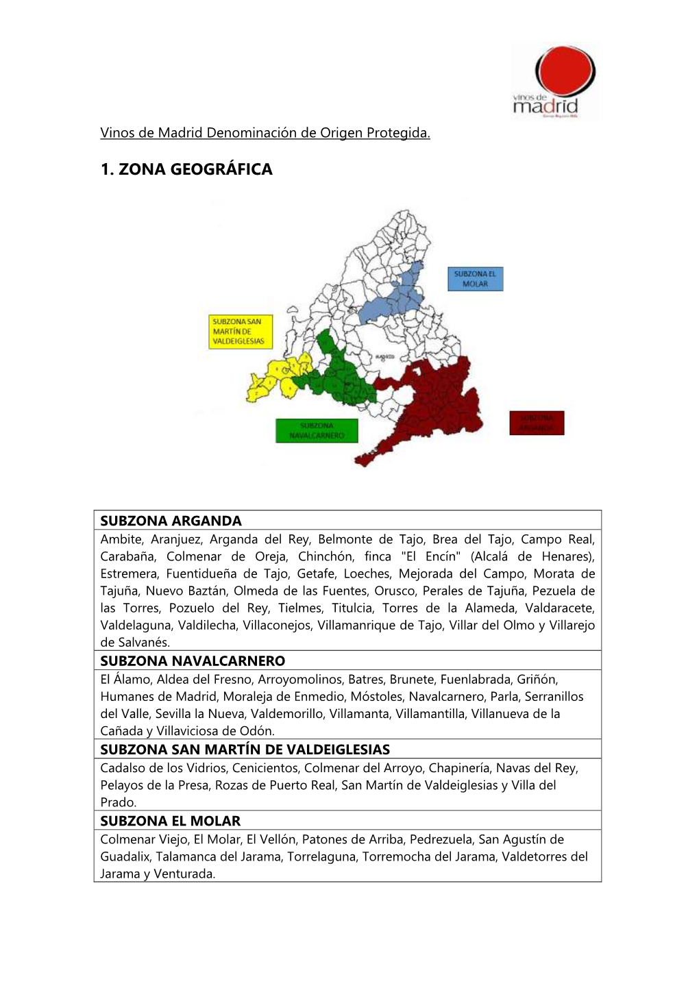 Dossier Vinos De Madrid Denominación De Origen Protegida