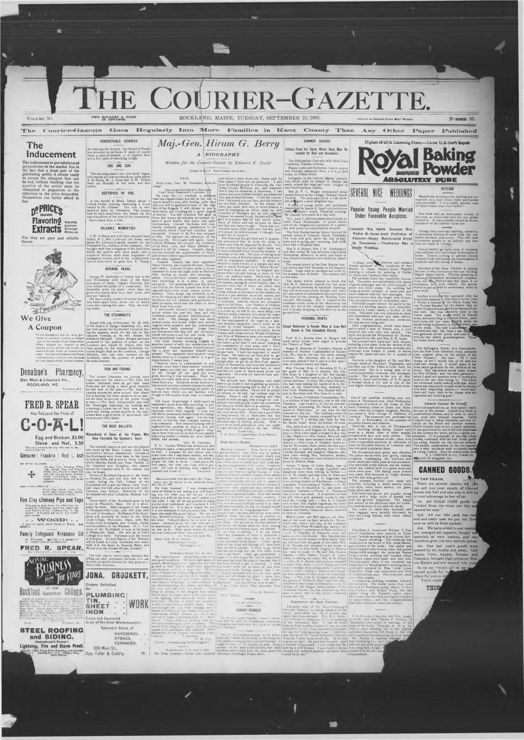 Courier Gazette : September 10, 1895