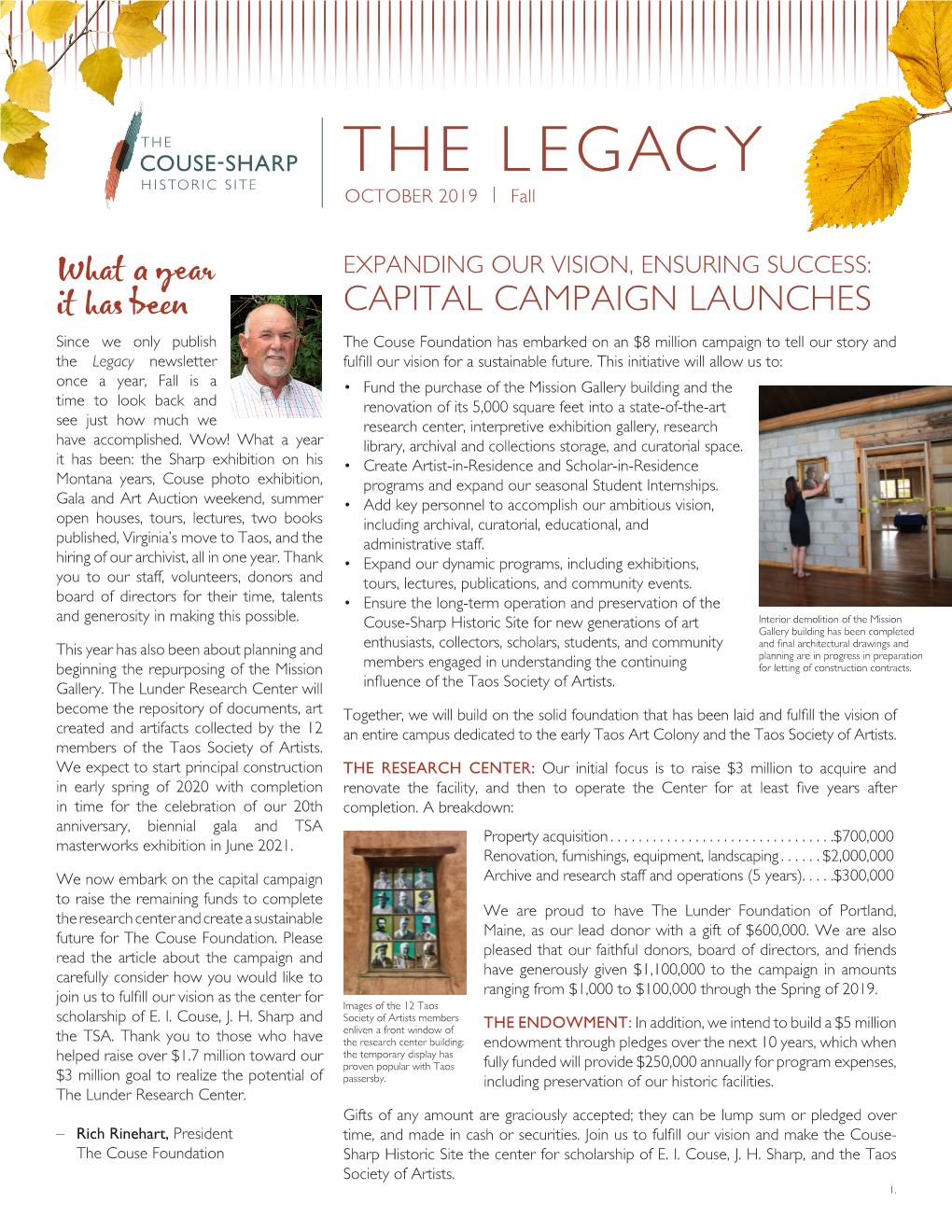 THE LEGACY OCTOBER 2019 | Fall