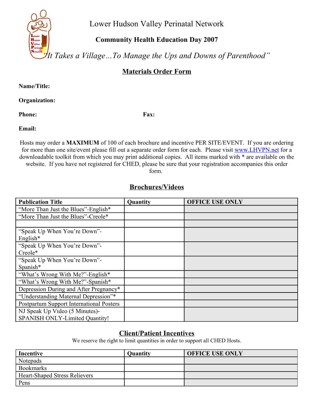 Lower Hudson Valley Perinatal Network