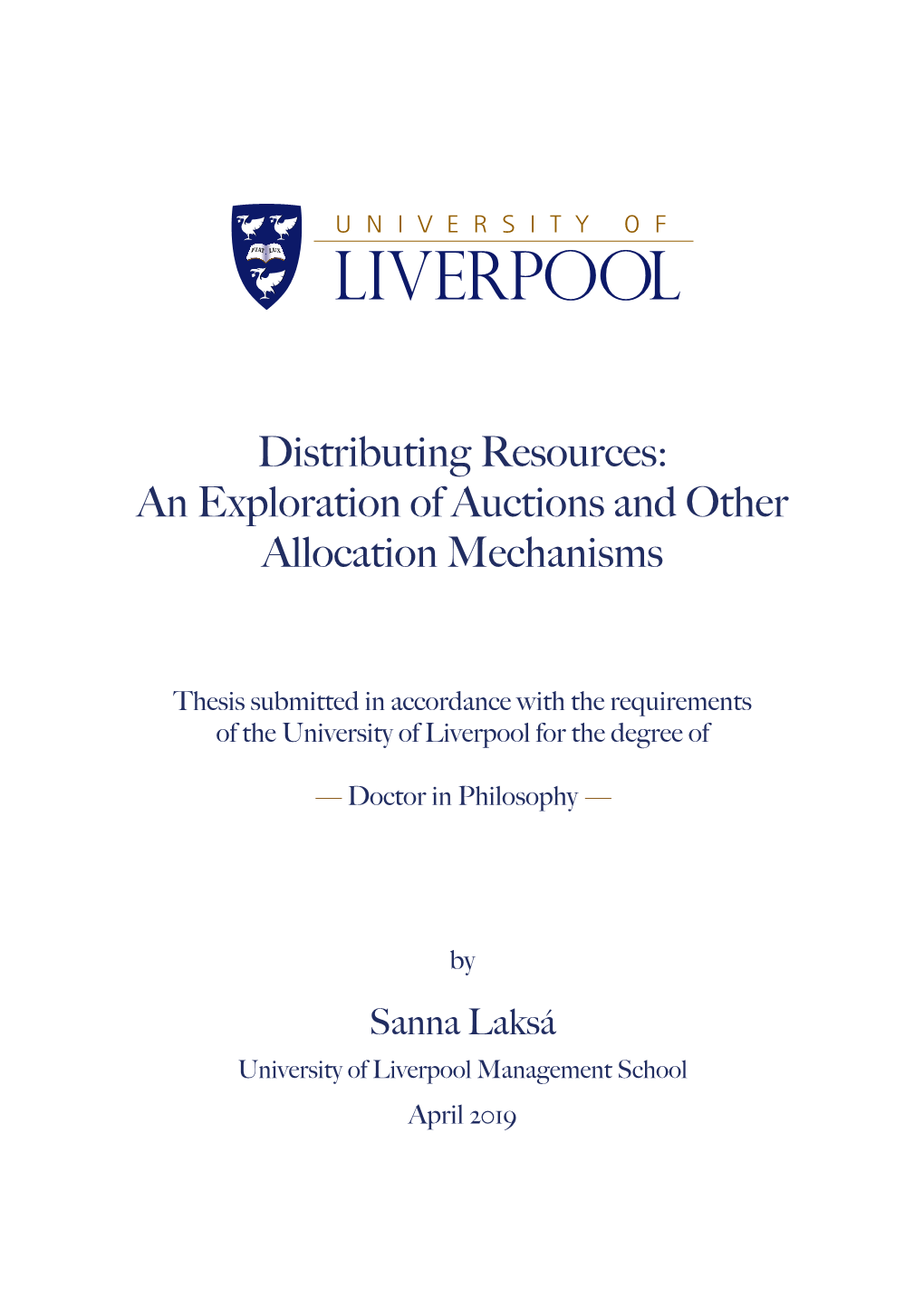 An Exploration of Auctions and Other Allocation Mechanisms