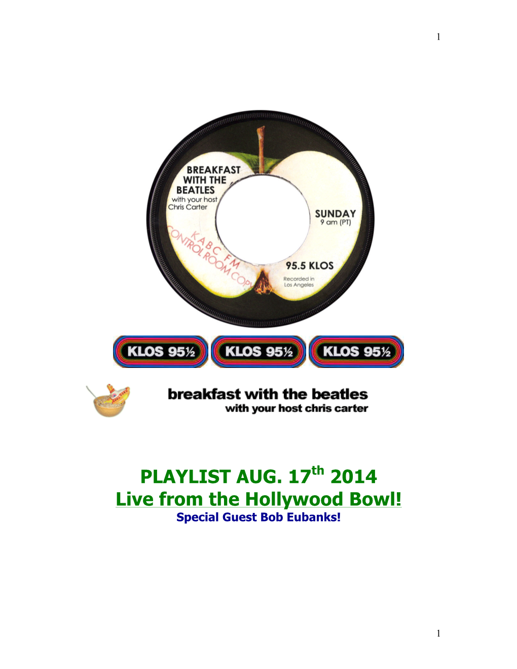 KLOS Aug. 17Th 2014