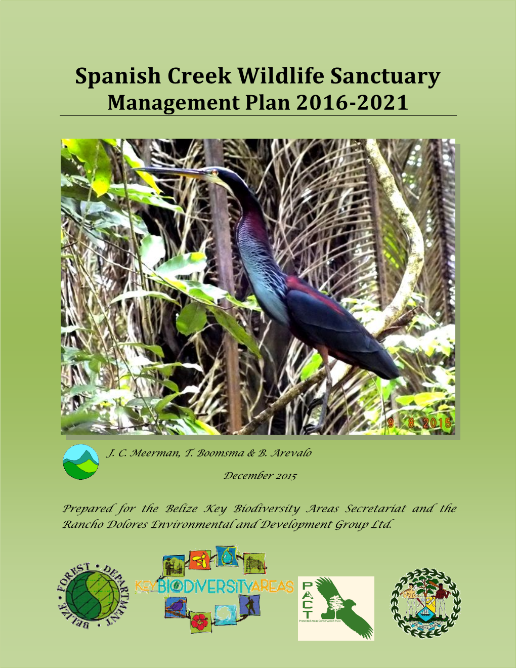 Spanish Creek Wildlife Sanctuary Management Plan 2016-2021
