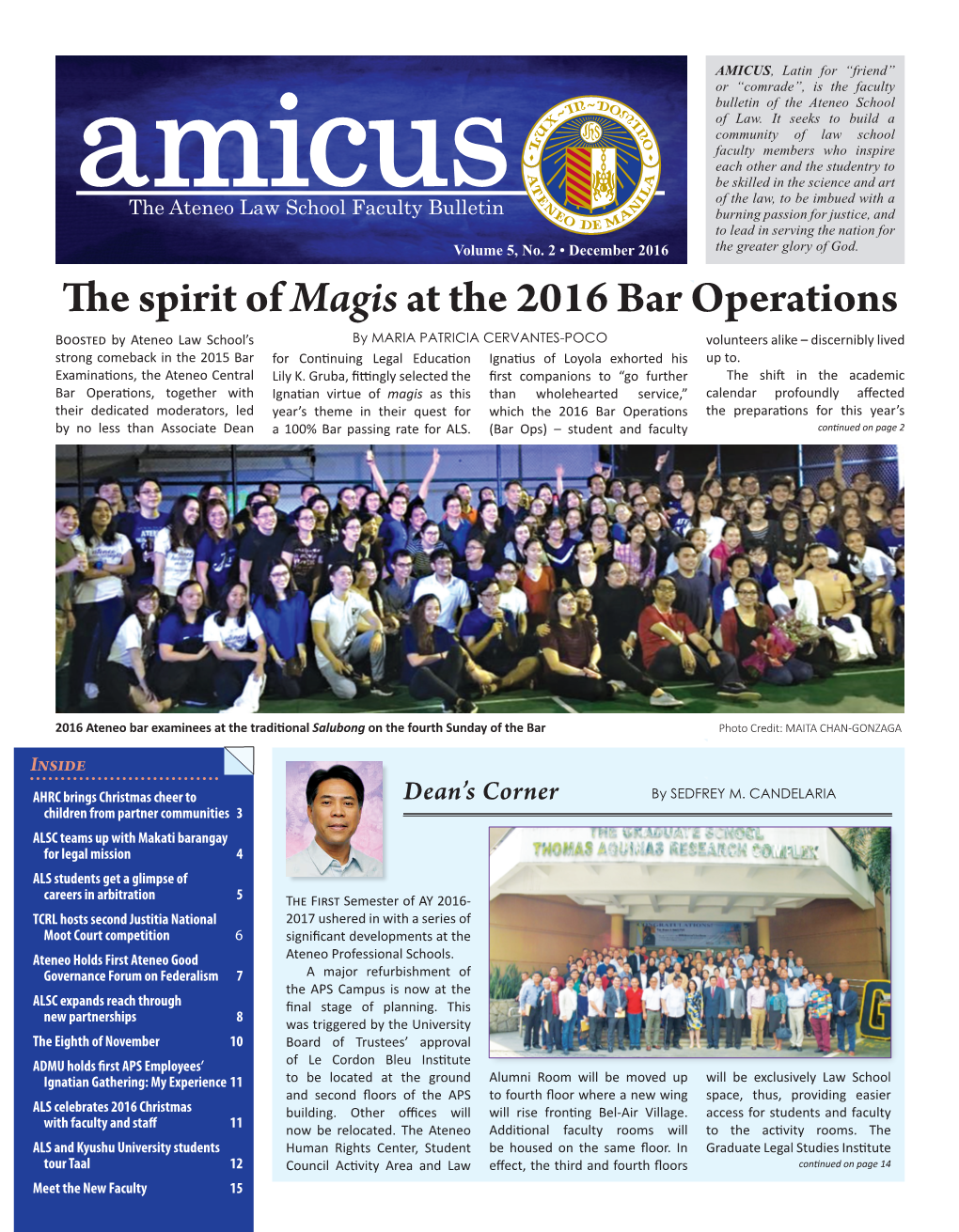 The Spirit of Magisat the 2016 Bar Operations