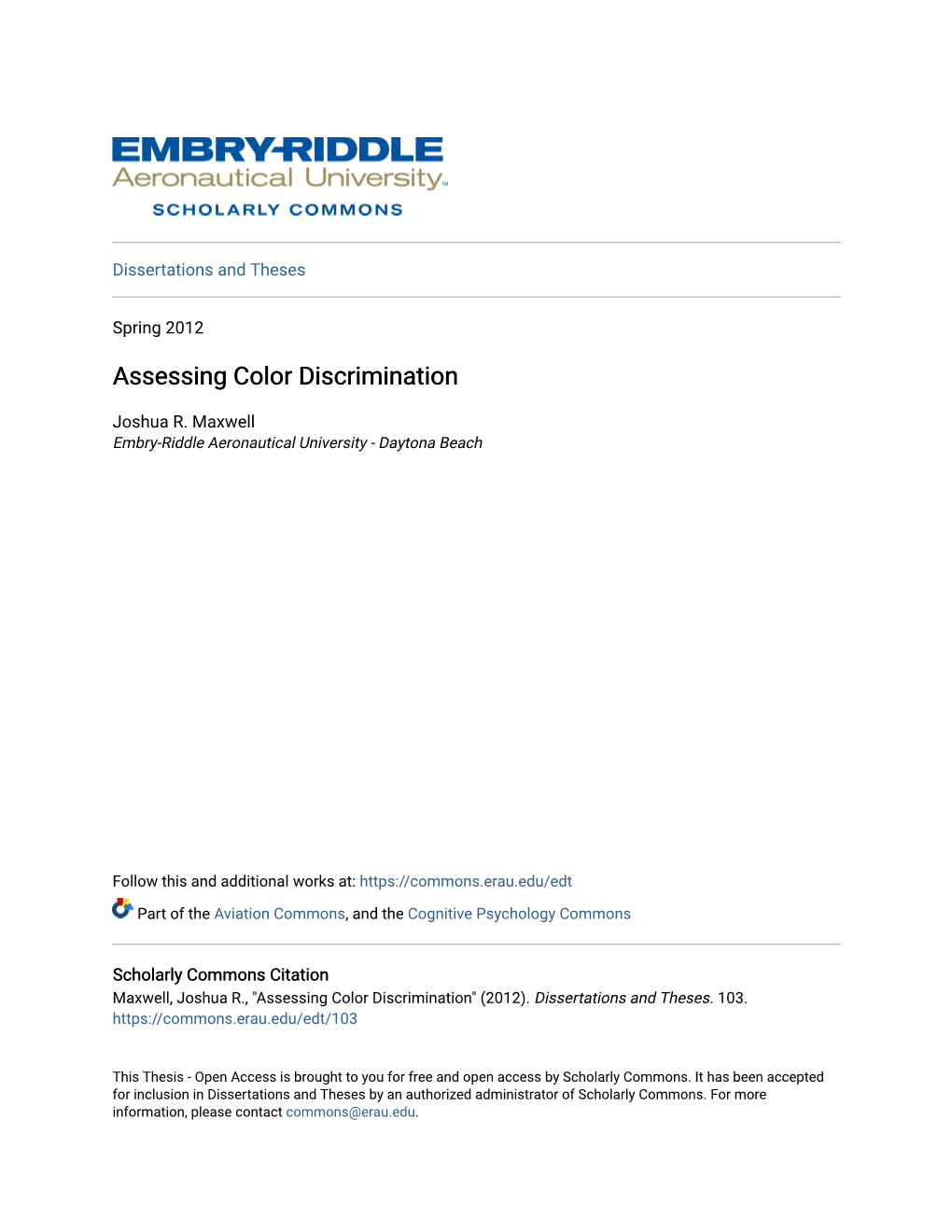 Assessing Color Discrimination