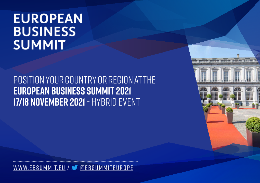 Position Your Country Or Region at the European Business Summit2021 17