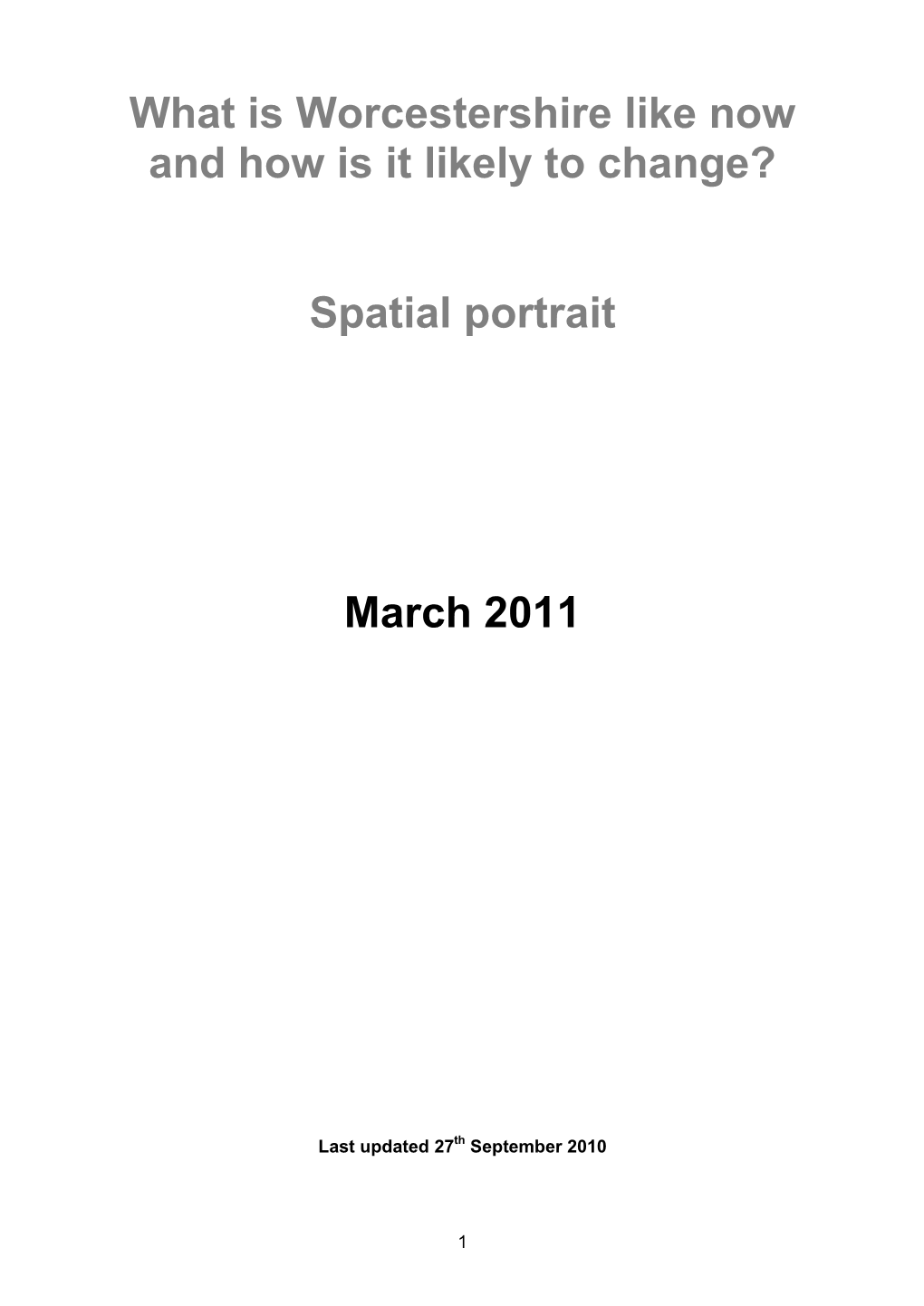 Spatial Portrait March 2011