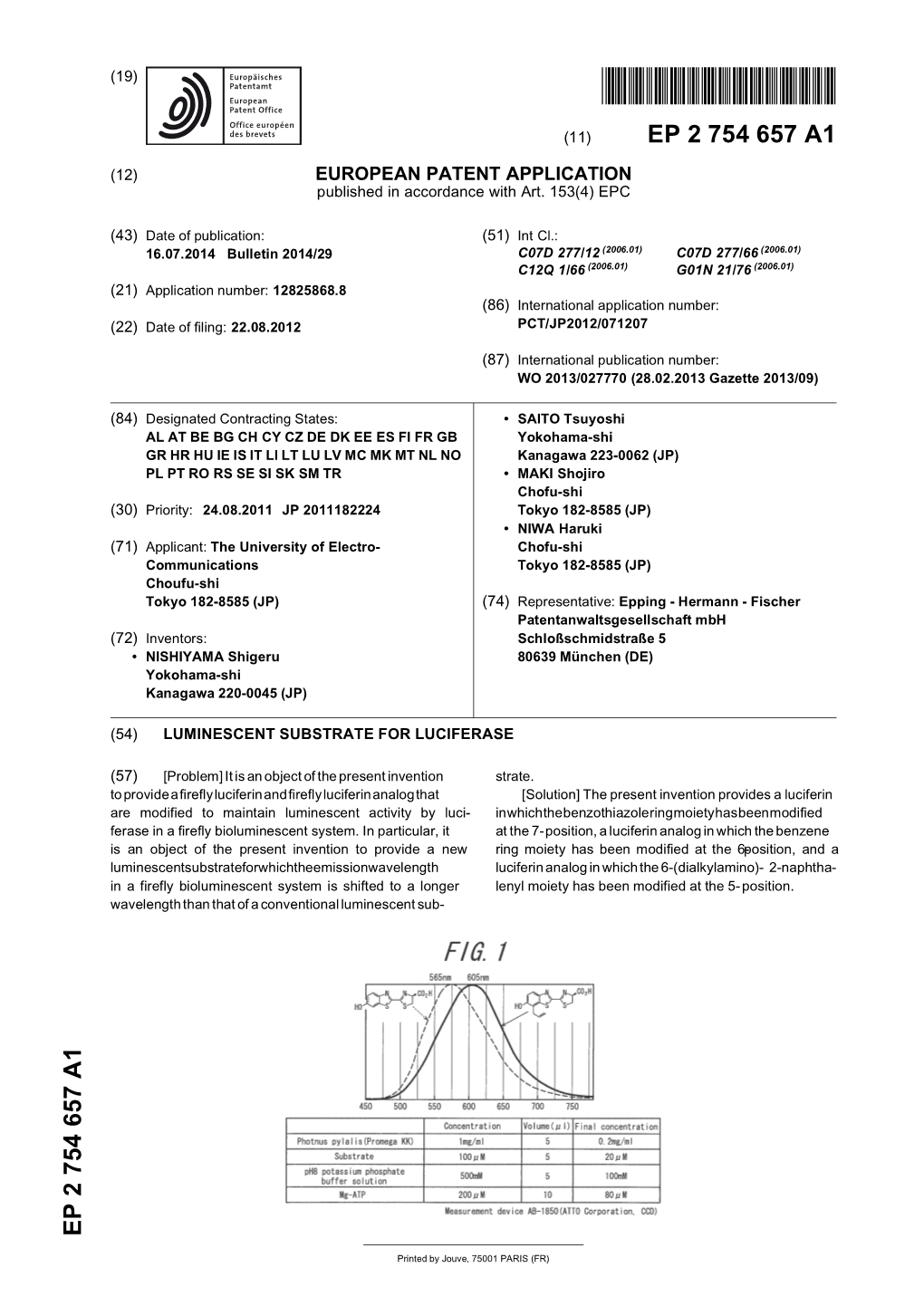 Luminescent Substrate for Luciferase