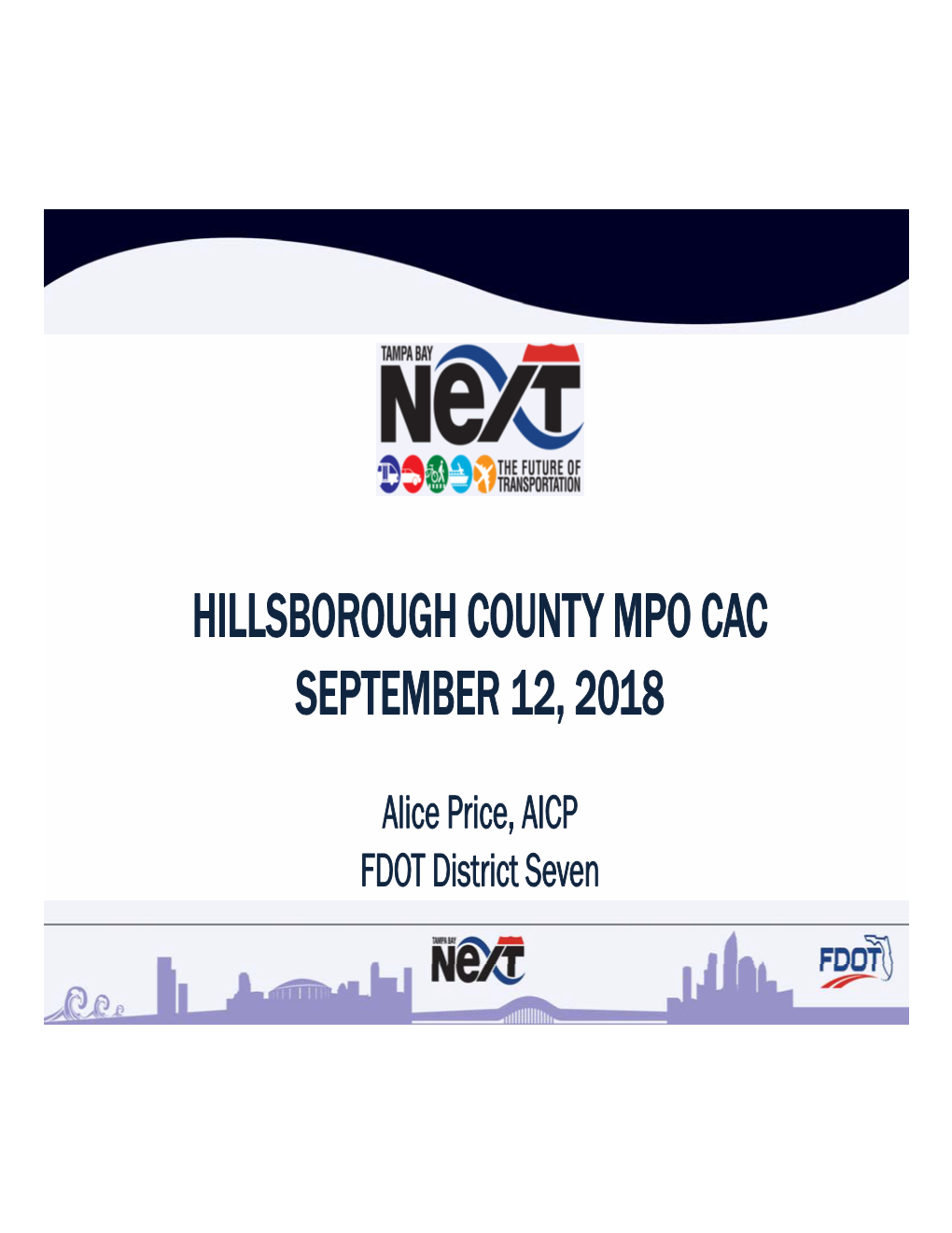 Hillsborough County Mpo Cac September 12, 2018