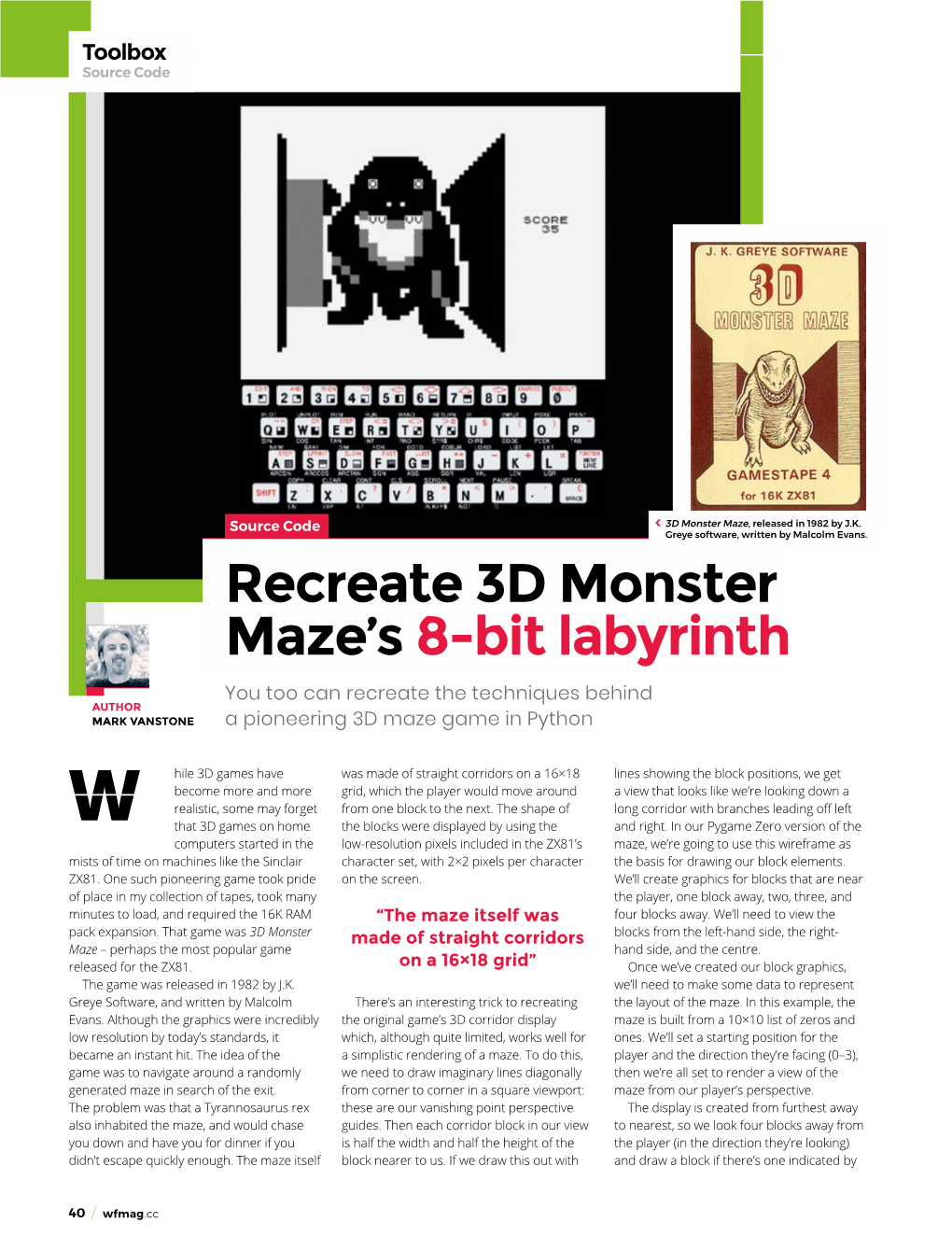 Recreate 3D Monster Maze's 8-Bit Labyrinth