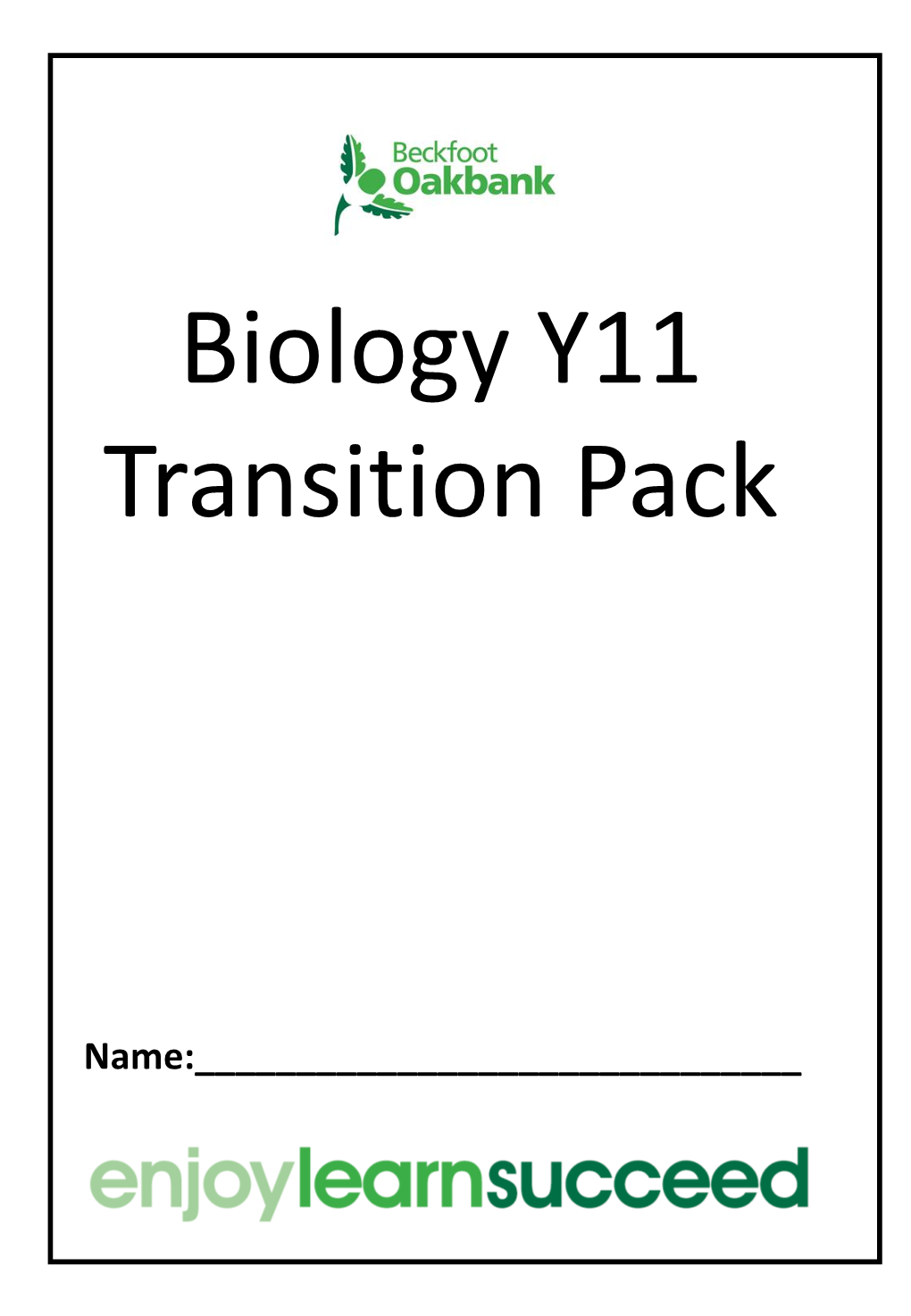 Biology Transition Work