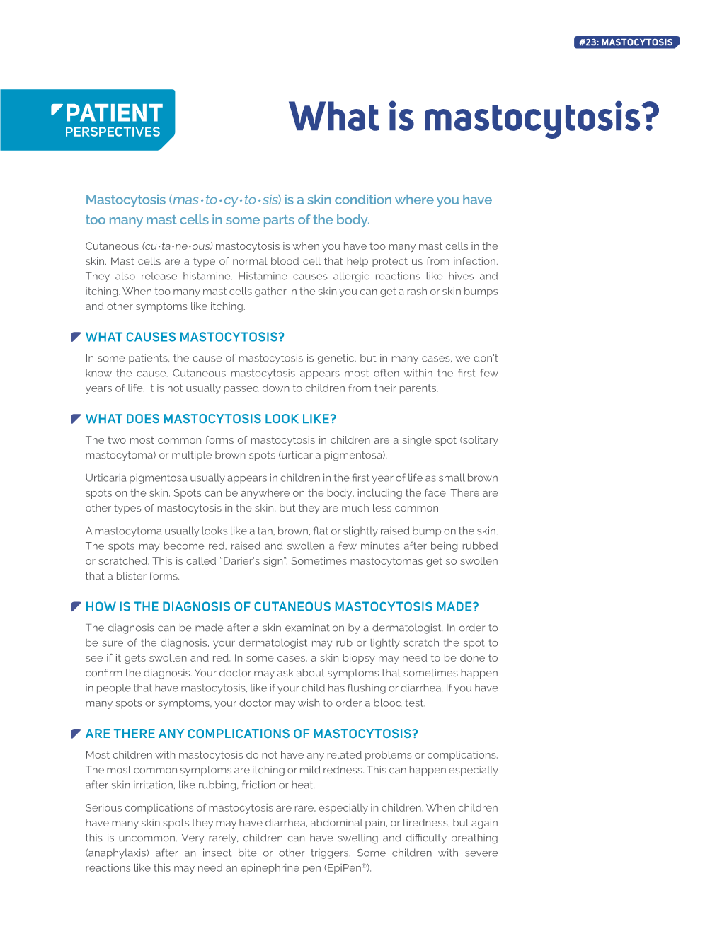 What Is Mastocytosis?
