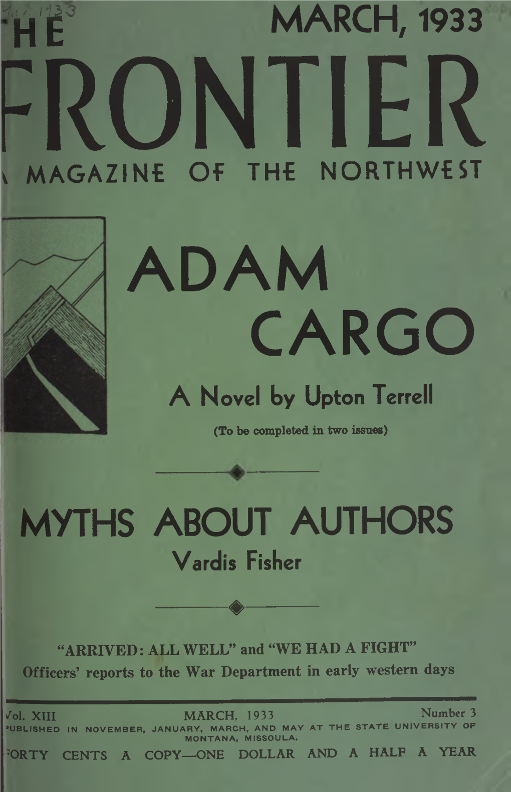 ADAM CARGO a Novel by Upton Terrell