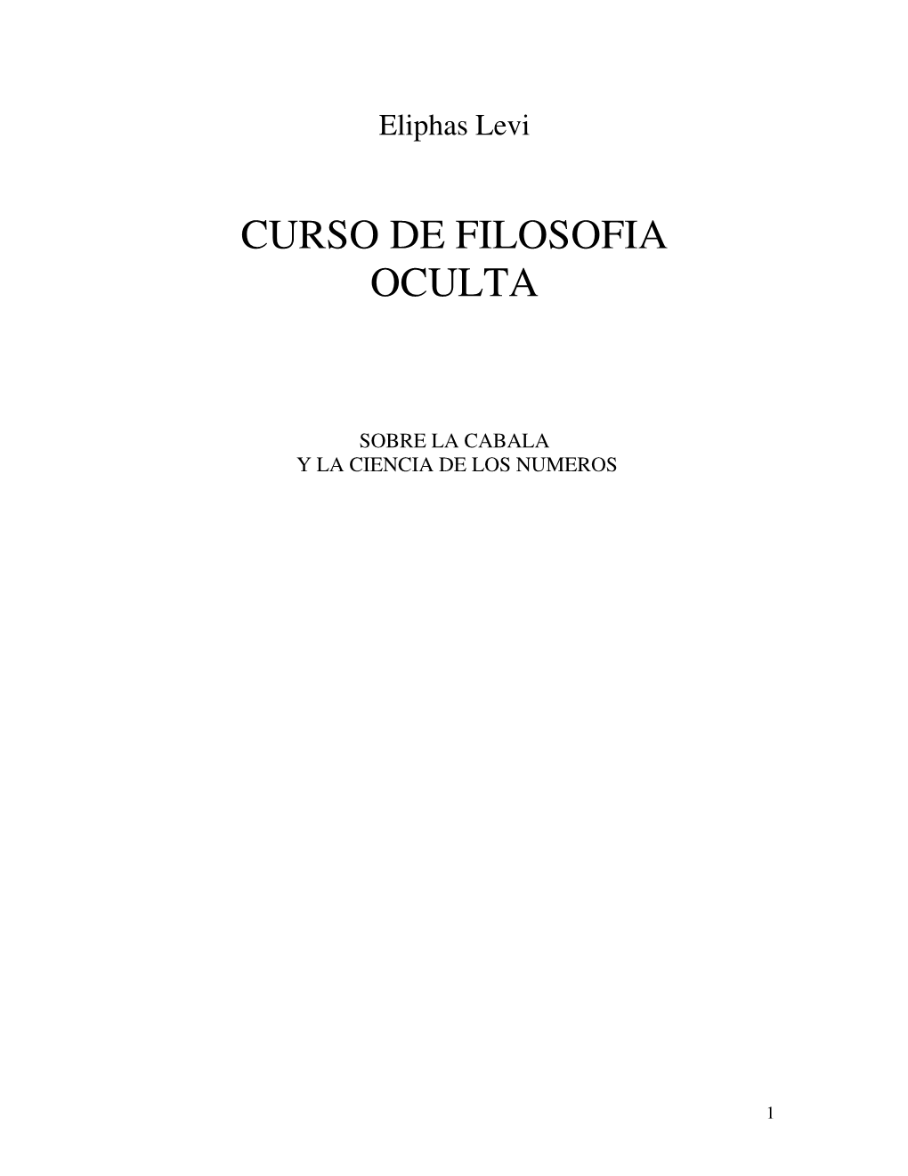 Curso De Filosofia Oculta