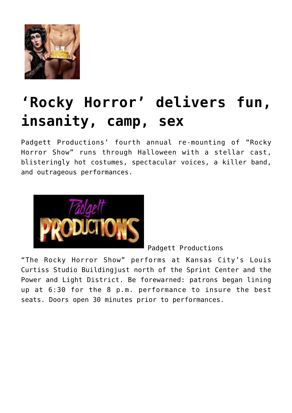 Rocky Horror’ Delivers Fun, Insanity, Camp, Sex