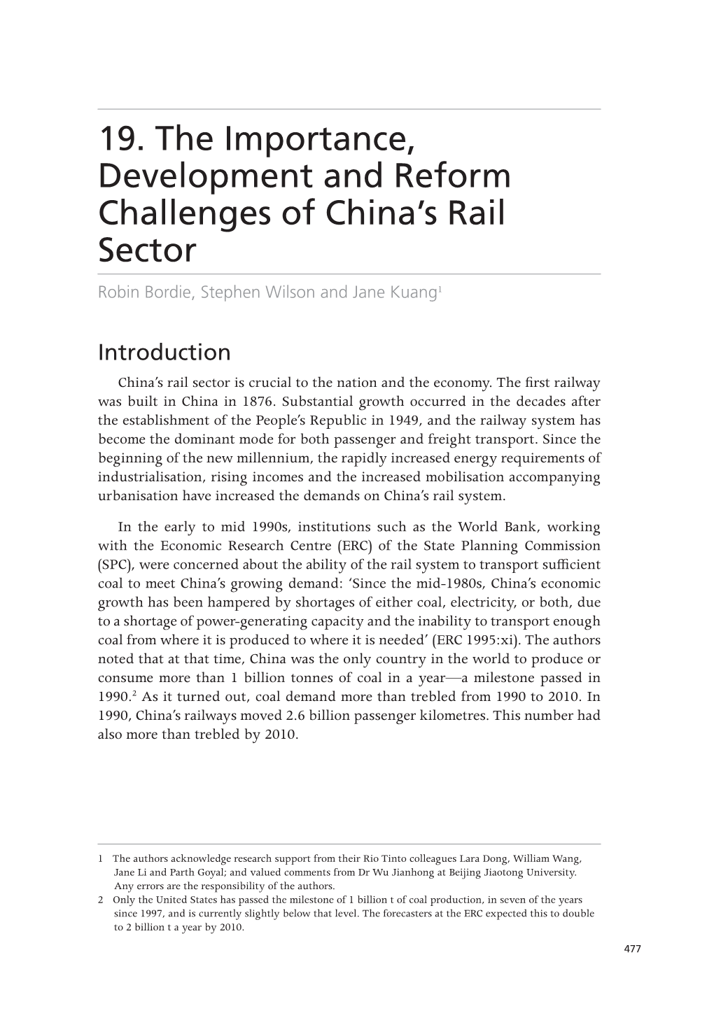 Rebalancing and Sustaining Growth in China