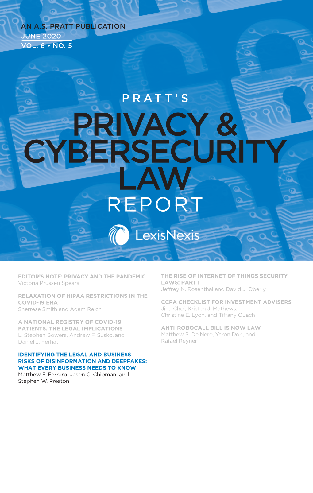 Pratt's Privacy & Cybersecurity Law Report