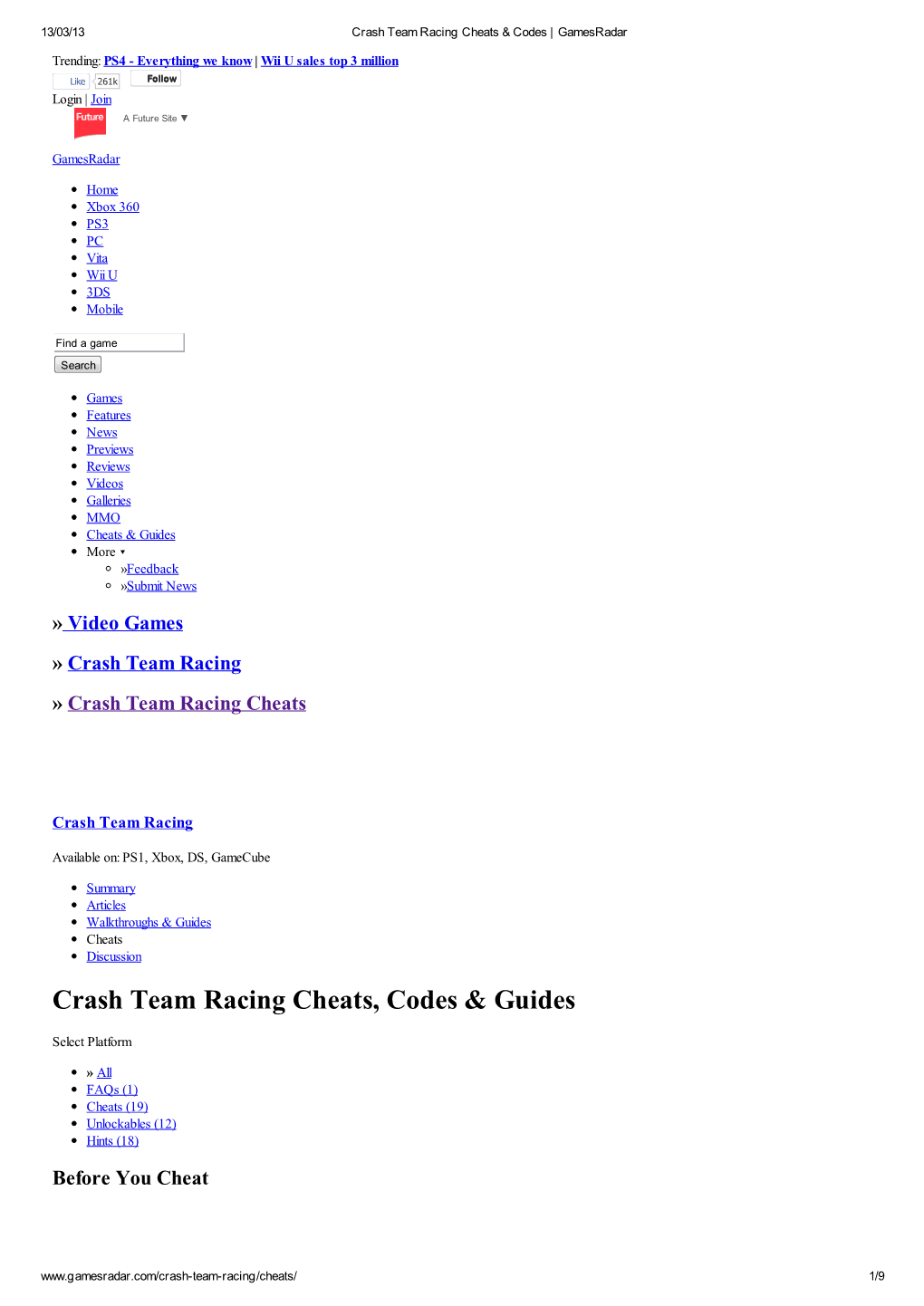 Crash Team Racing Cheats, Codes & Guides