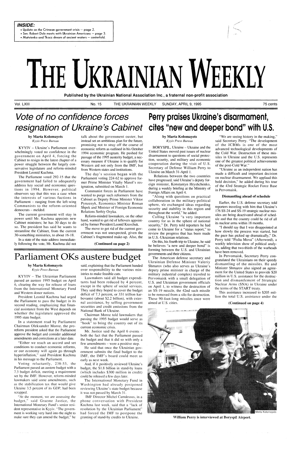 The Ukrainian Weekly 1995, No.15
